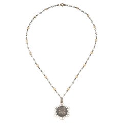 Cartier Pearl & Diamond Ancient Coin Necklace