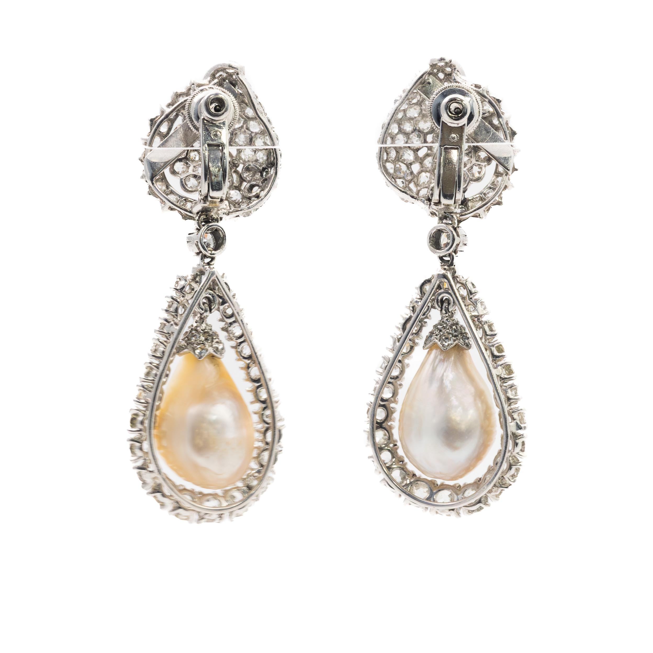 Cartier Natural Saltwater Pearl and Diamond Earrings

An extraordinary pair of Cartier earrings, these masterpieces capture the essence of timeless sophistication with their impeccable design and luxurious materials. Each earring features a