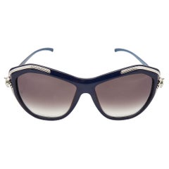 Cartier Navy Blue/Black Gradient Panthere De Cartier Cat Eye Sunglasses