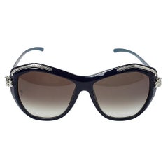 Cartier Navy Blue/ Dark Grey Gradient Panthere Wild De Cartier Sunglasses