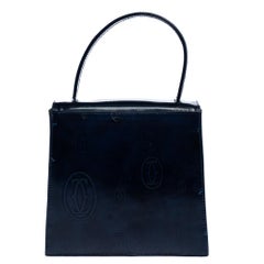 Cartier Navy Blue Patent Leather Happy Birthday Bag
