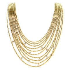 Cartier Necklace, "Drapery" Collection with Diamonds