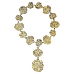 Cartier Necklace Gilded Sterling Silver Nugget