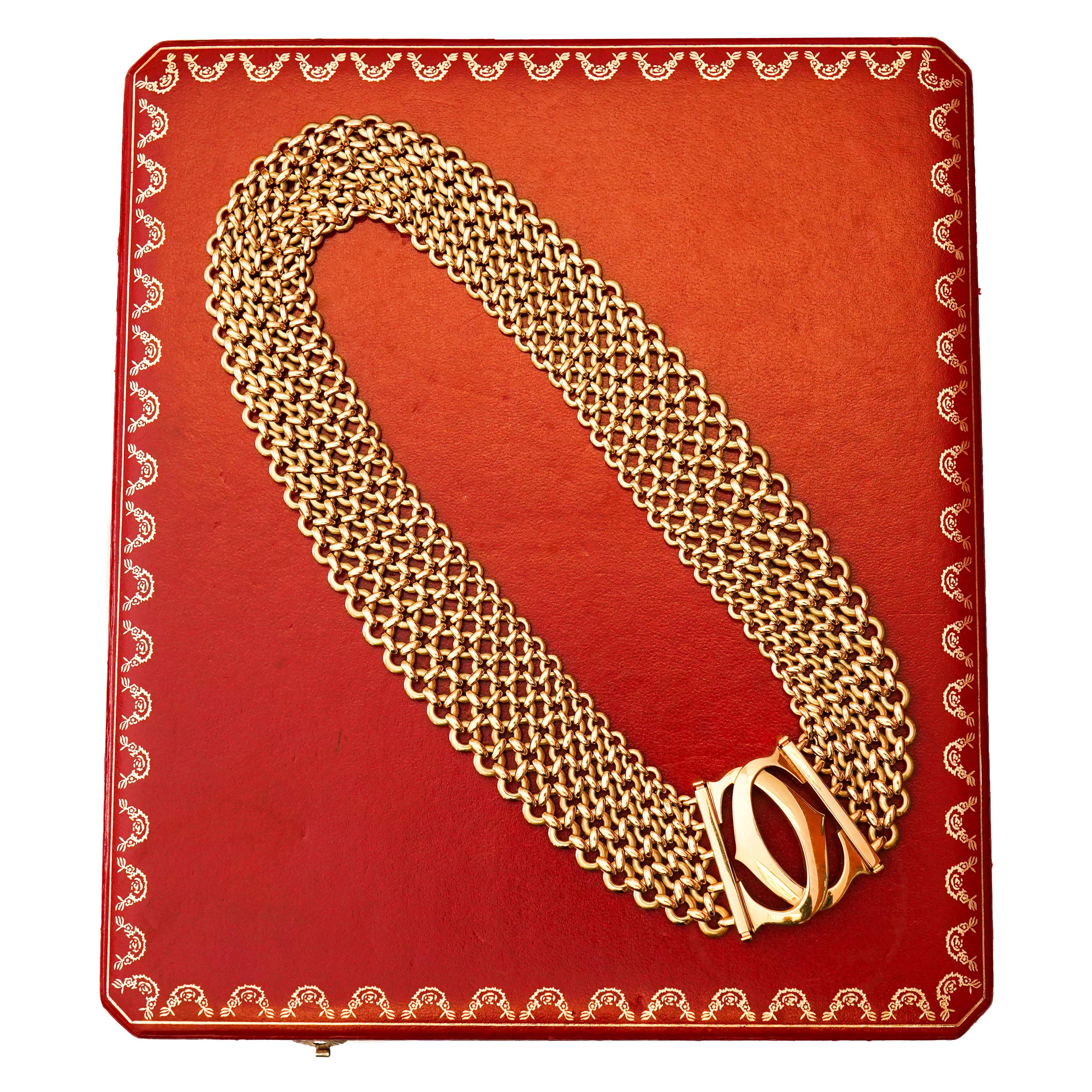 Cartier Necklace Penelope "C" Motif Yellow Gold 5 Row