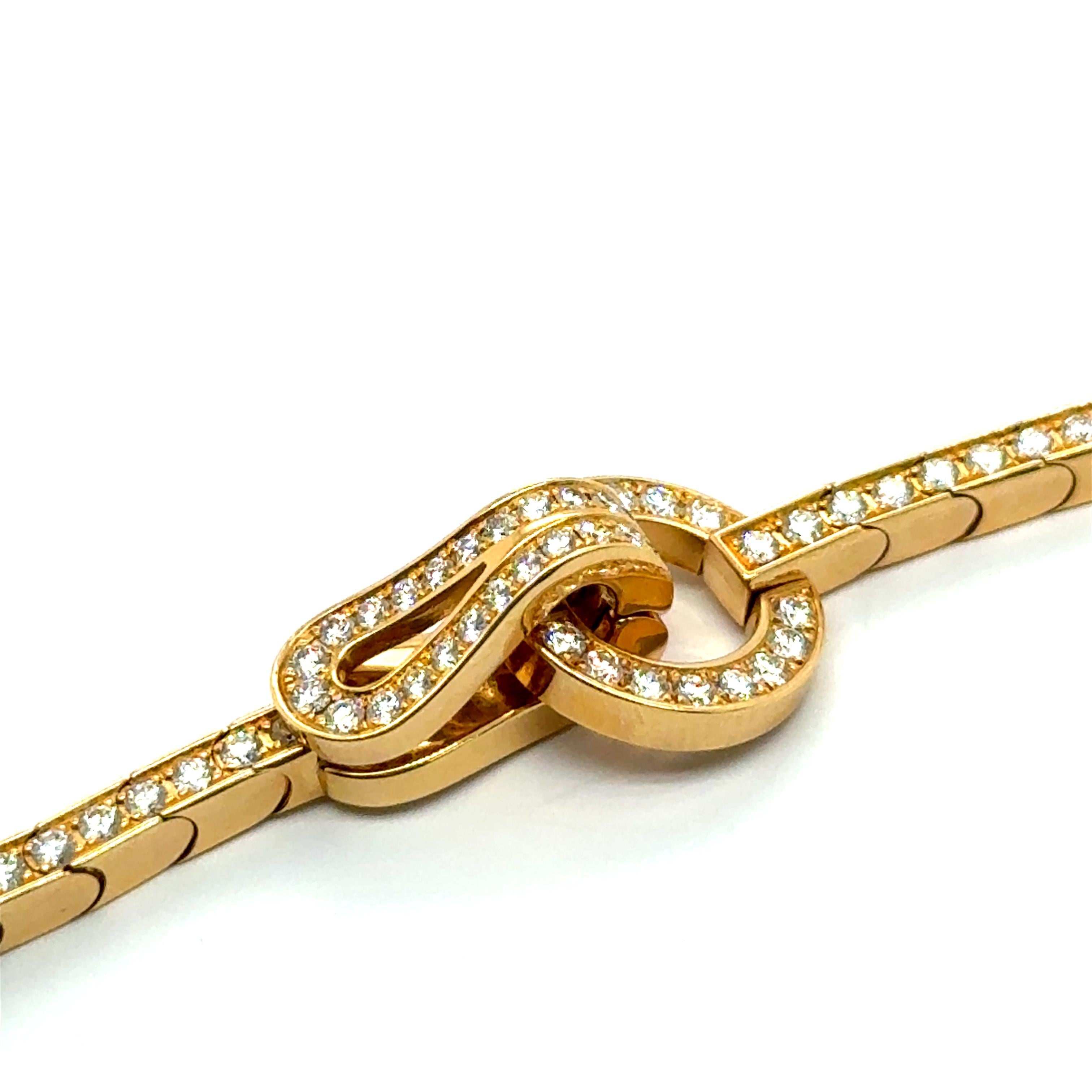 Collier de Cartier avec diamants en or jaune 18 carats Excellent état - En vente à Lucerne, CH