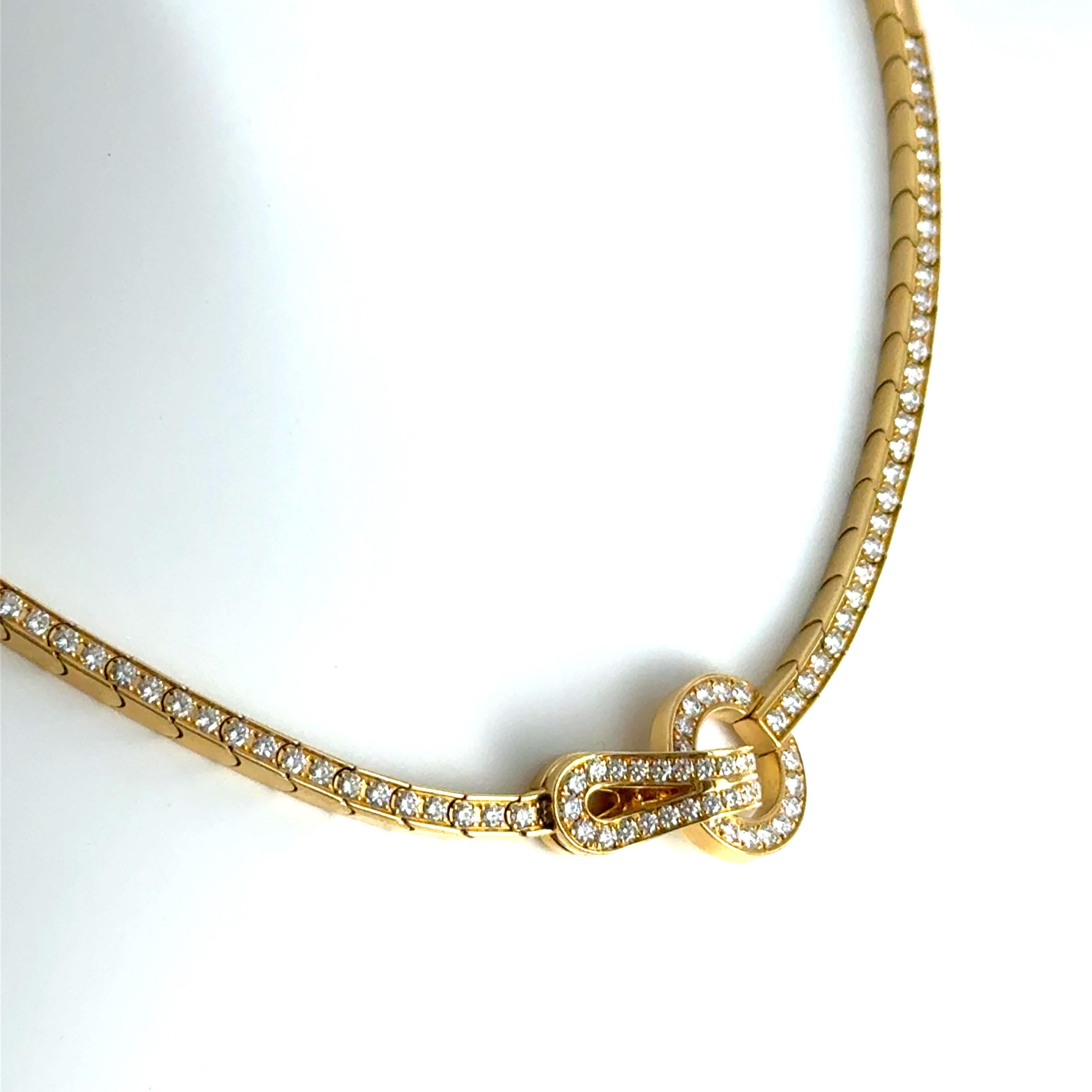 Collier de Cartier avec diamants en or jaune 18 carats en vente 2