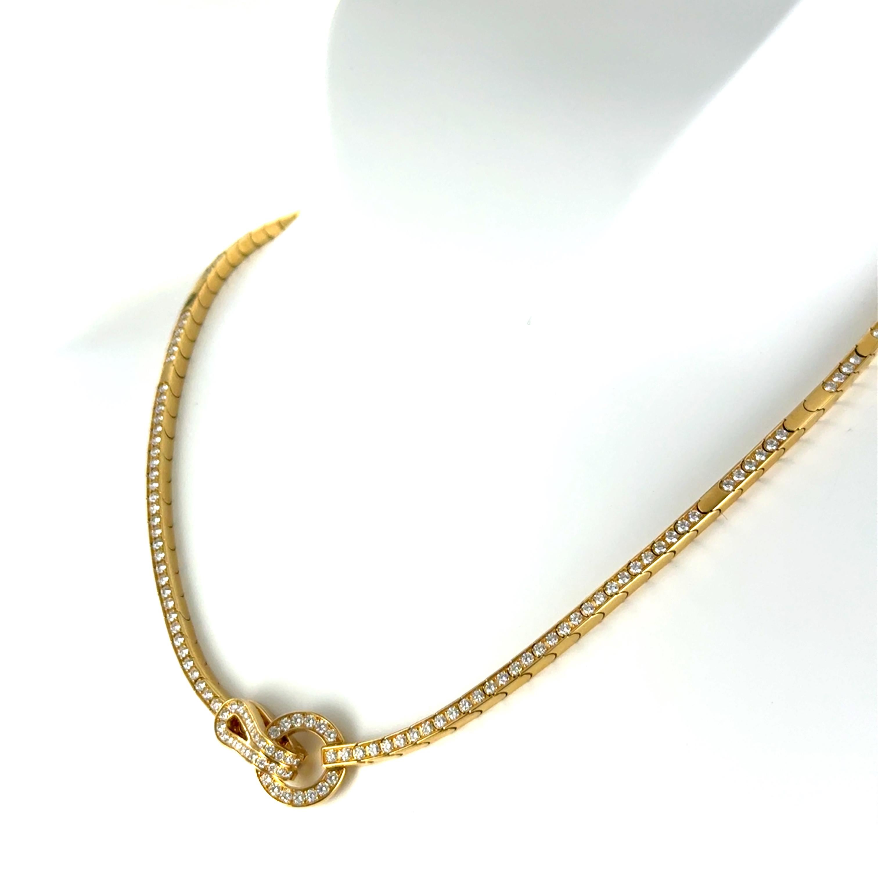 Collier de Cartier avec diamants en or jaune 18 carats en vente 3
