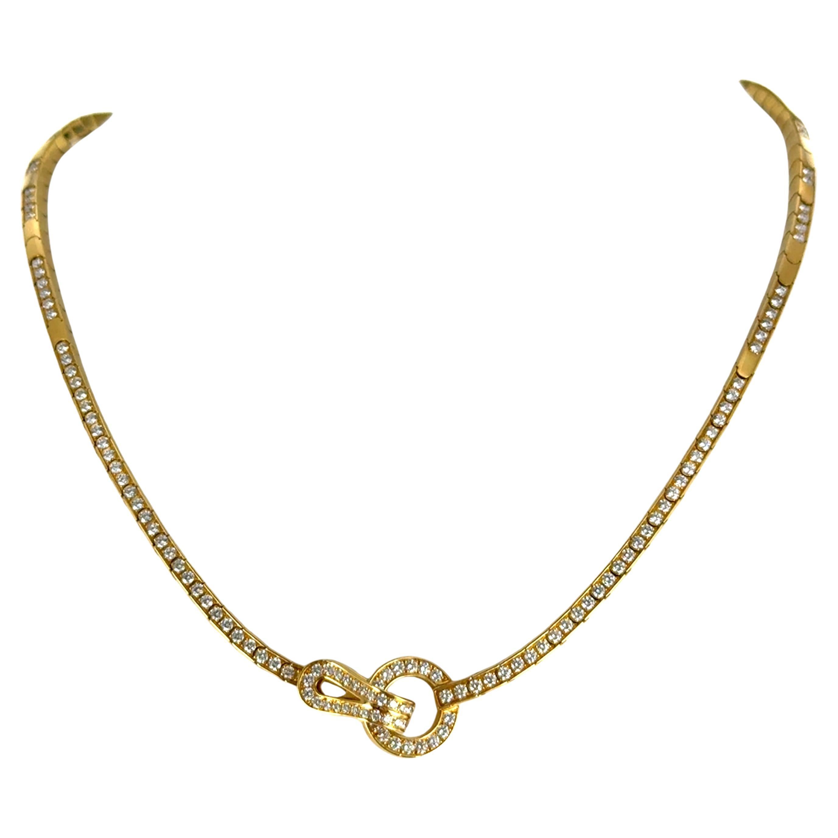 Collier de Cartier avec diamants en or jaune 18 carats