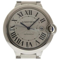 Cartier New Ballon Bleu Large Steel W69012Z4 Silver Box/Paper/Warranty #CA12