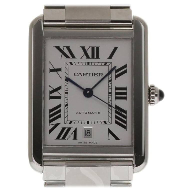 Cartier New Tank Solo XL W5200028 Steel Automatic Box/Paper/2 Year ...