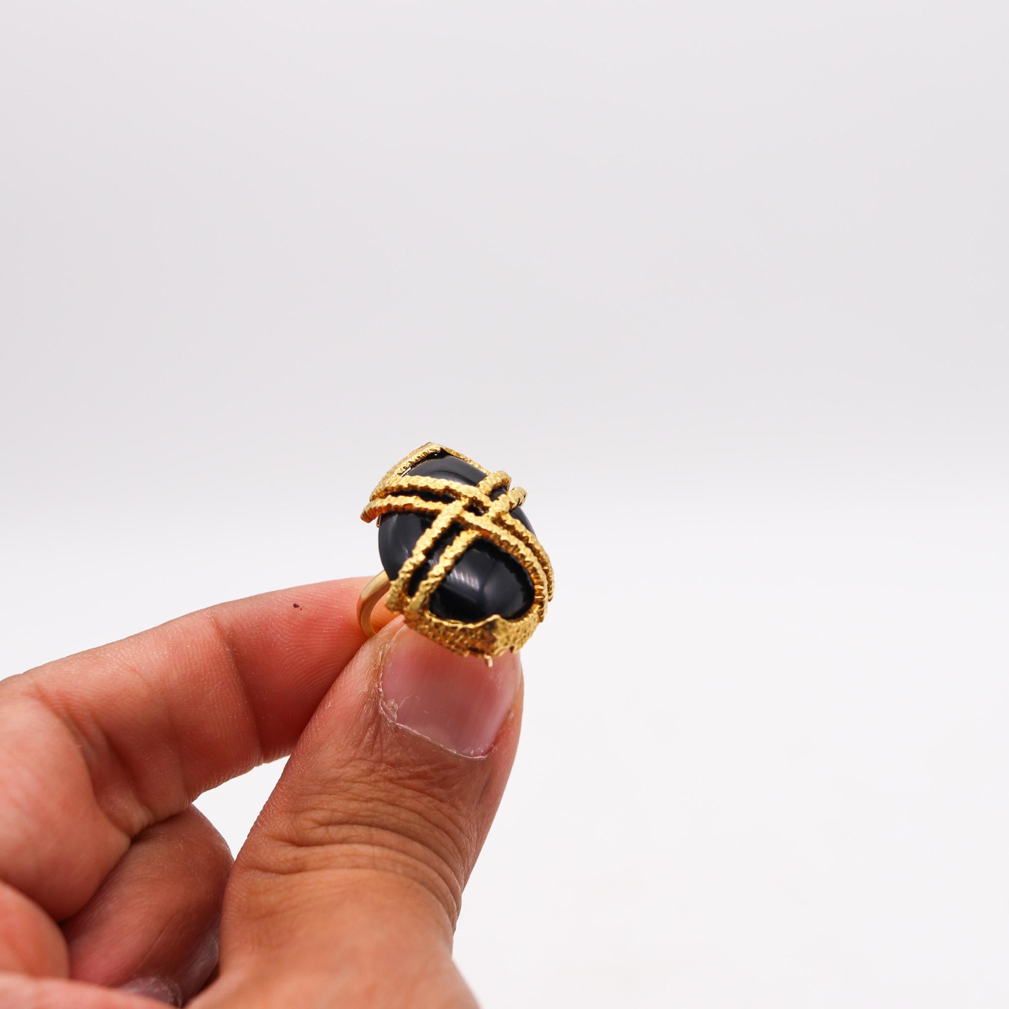cartier ring with black stone