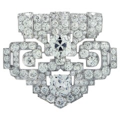 Cartier New York GIA Certified 11.24 Carat Old Mine Cushion Diamond Brooch