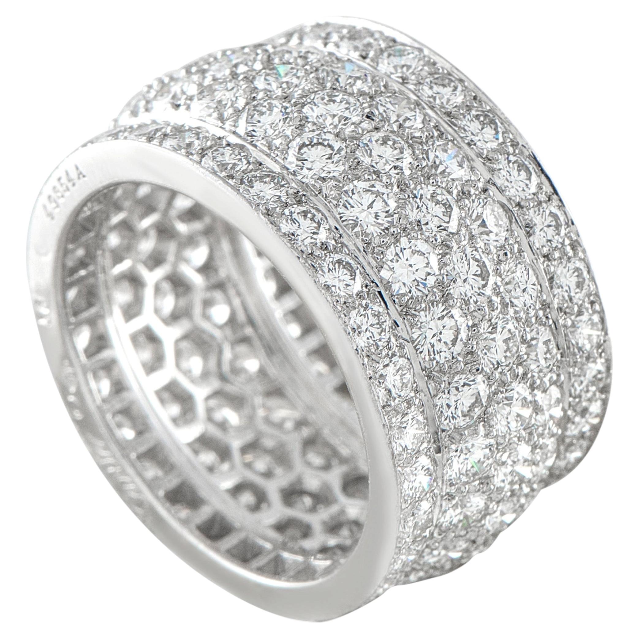 Cartier Nigeria 18K White Gold 5.50ct Diamond Ring CA22-060426 For Sale