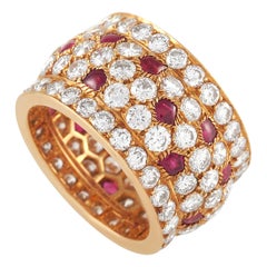 Cartier Nigeria 18k Gelbgold Diamant und Rubin Ring