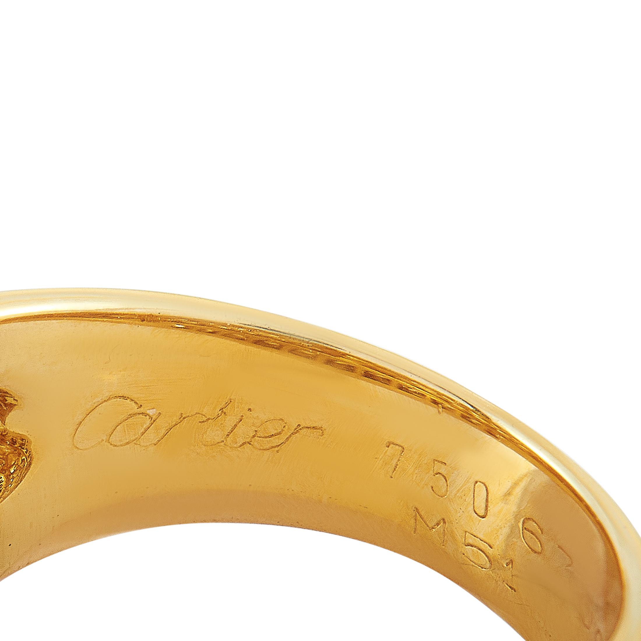 Women's Cartier Nigeria, 2.00 Carat Diamond and Pearl Yellow Gold Ring