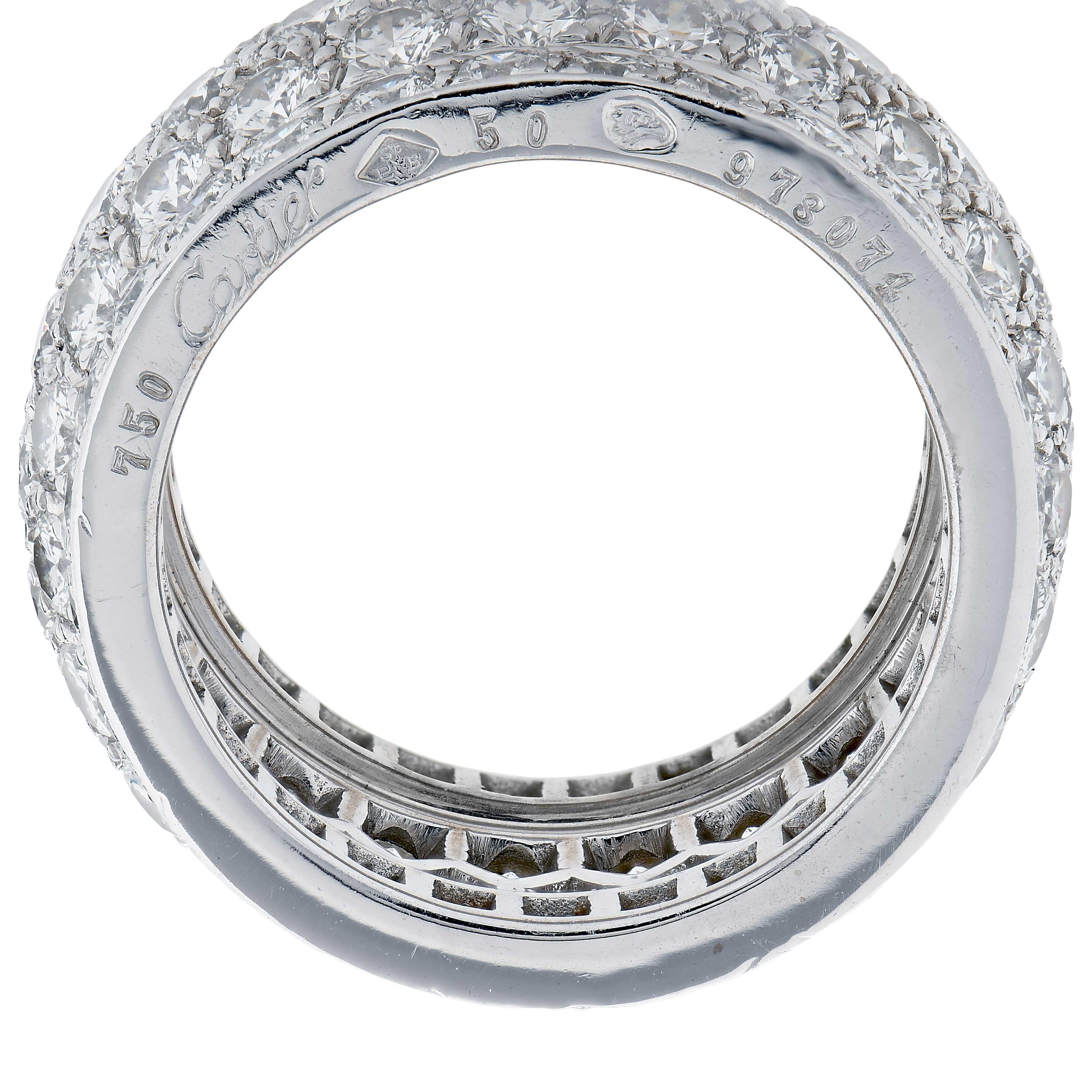 Modern Cartier Nigeria Diamond Band 18 Karat White Gold