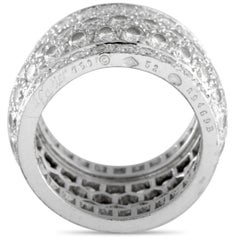 Cartier Nigeria Diamond Pavé White Gold Wide Band Ring