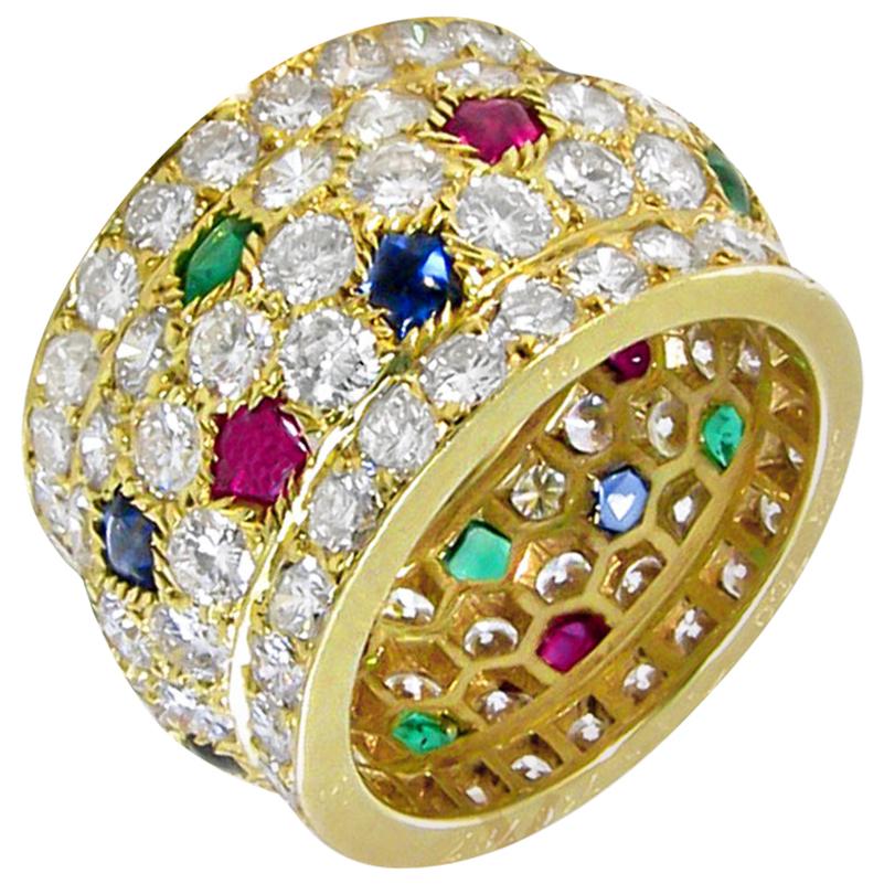 Cartier Nigeria Diamond Tutti Frutti Ring For Sale