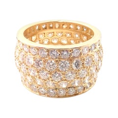 Anillo ancho de oro amarillo con diamantes Cartier Nigeria