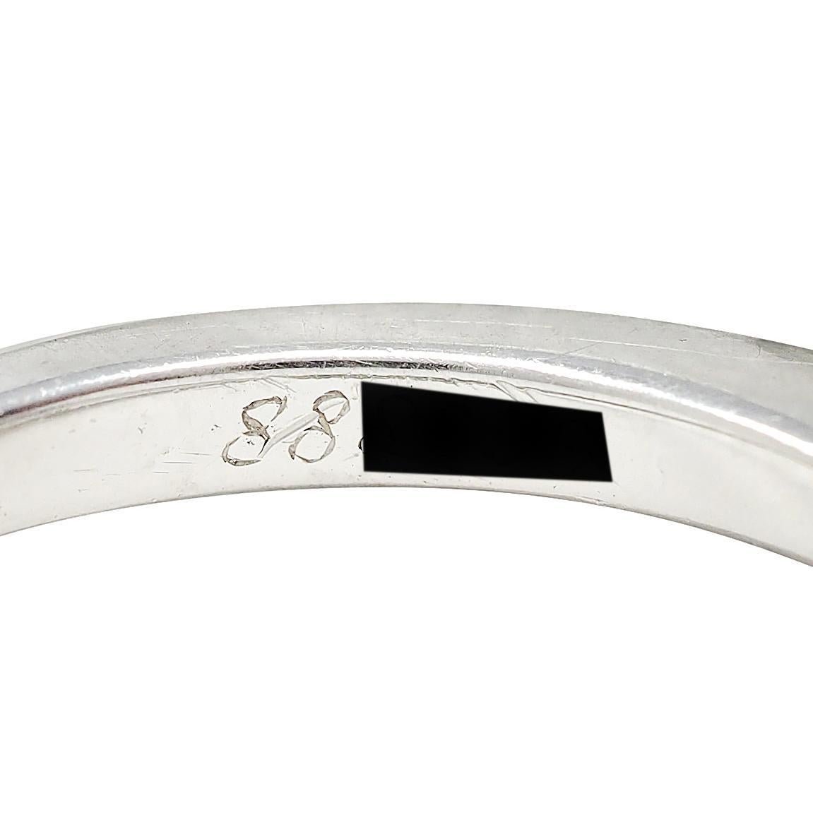 Cartier No Heat Sapphire Diamond Platinum 18K Gold Vintage Three Stone Ring For Sale 5