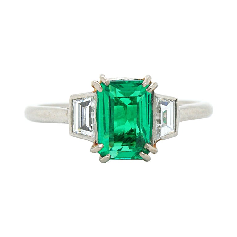 Cartier No-Oil Emerald And Diamond Ring, Art Deco, Ca. 1920S At 1Stdibs | Art  Deco Cartier Ring, Cartier Art Deco Ring, Art Deco Emerald Ring