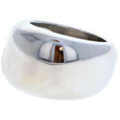 Cartier Nouvelle Vague 18 Karat White Gold Ring with Papers 13.0 Grams