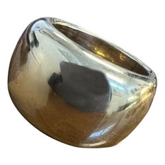 Vintage CARTIER Nouvelle Vague 18k Yellow Gold Cigar Band Ring European Size 50