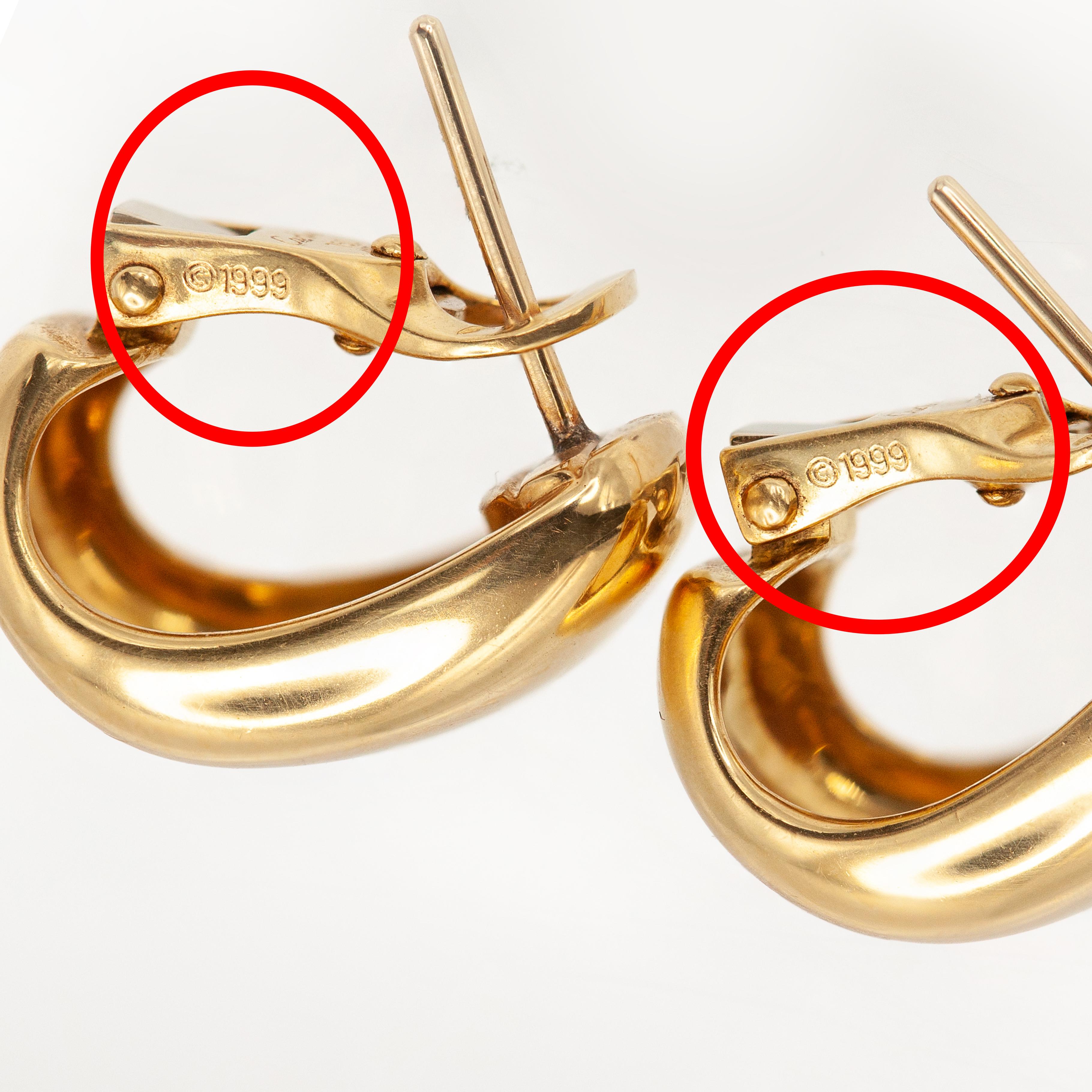 Cartier Nouvelle Vague 18K Yellow Gold Hoop Earrings For Sale 4