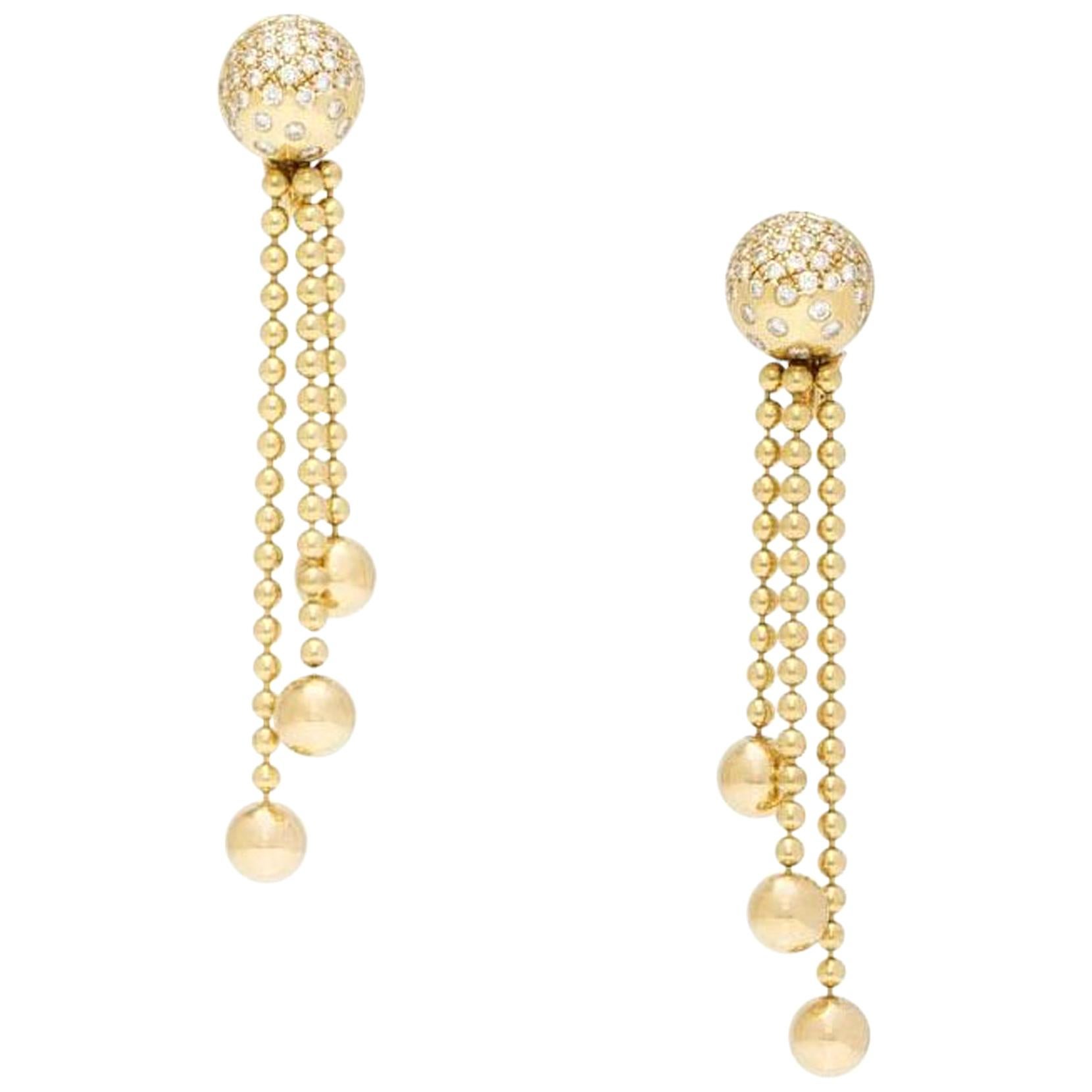 Cartier Boucles d'oreilles Nouvelle Vague en or jaune 750 carats et diamants