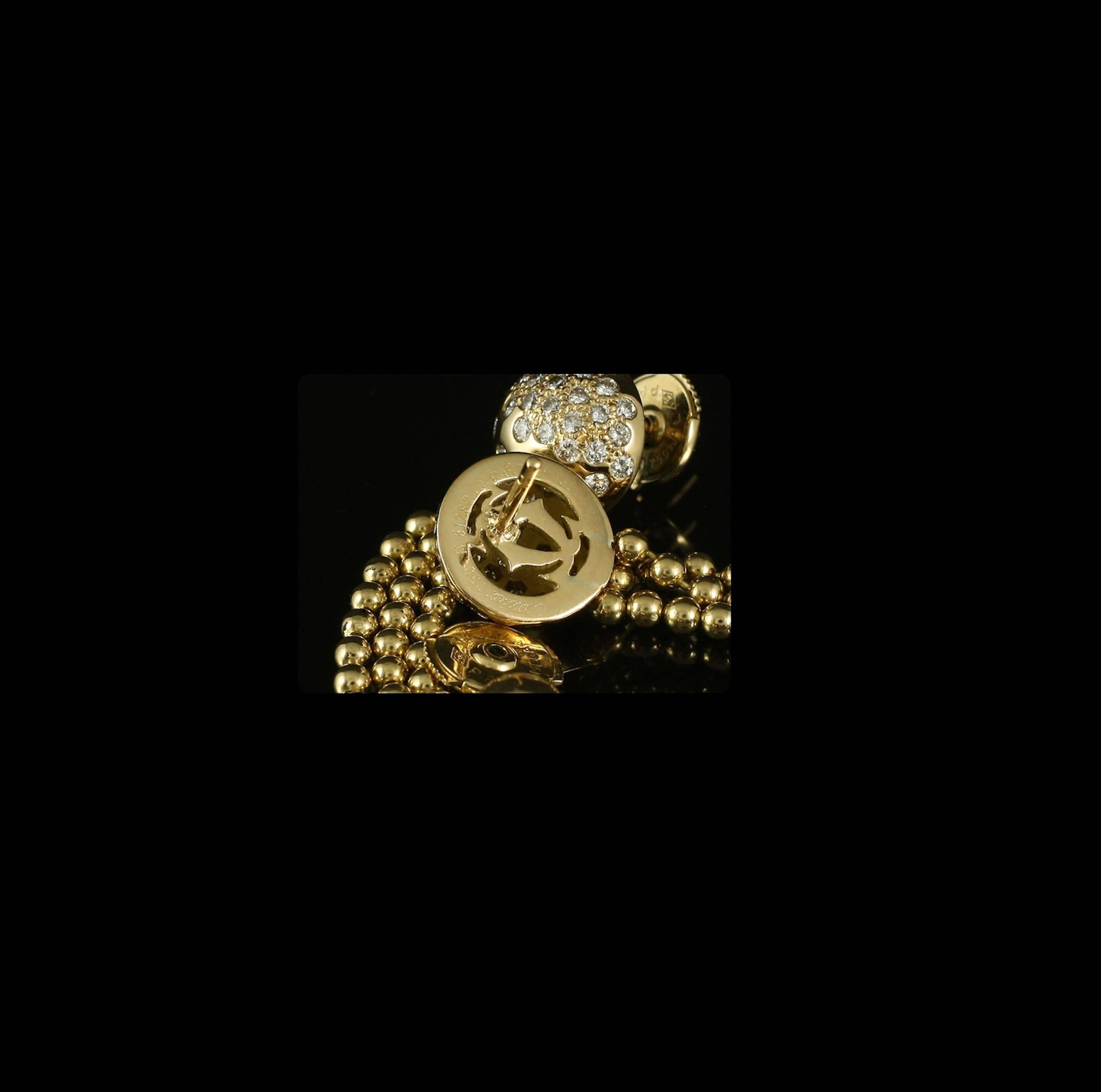 Cartier Nouvelle Vague Ohrringe aus 750 Karat Gelbgold und Diamanten Damen im Angebot