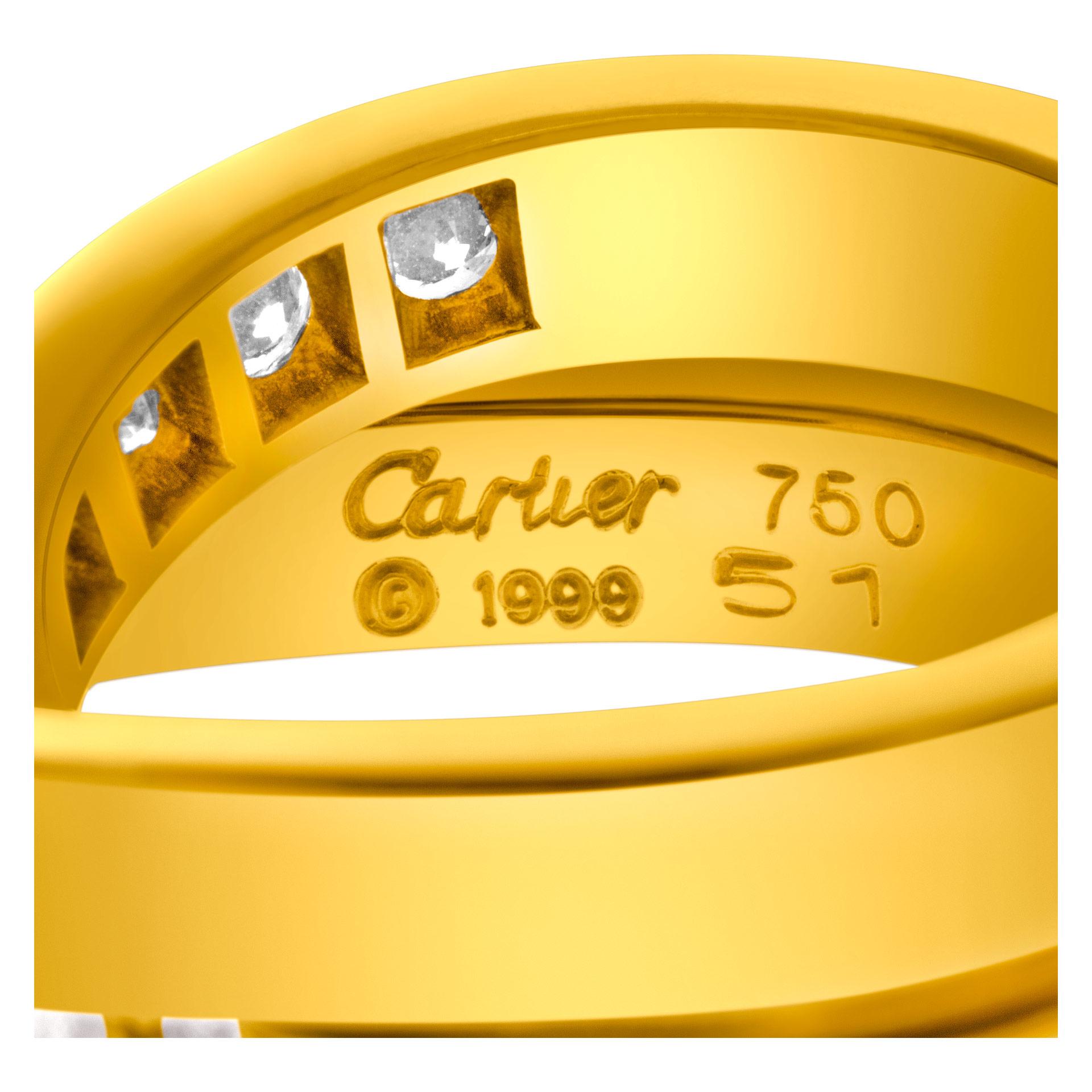 Cartier Nouvelle Vague Crossover Diamond Ring in 18k. 1.10 Carats in Diamonds In Excellent Condition For Sale In Surfside, FL