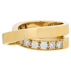Cartier Nouvelle Vague, bague croisée en or 18 carats avec diamants de 1,10 carat