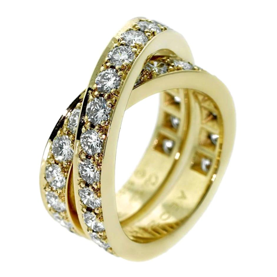 Cartier Nouvelle Vague Diamond Bypass Gold Ring