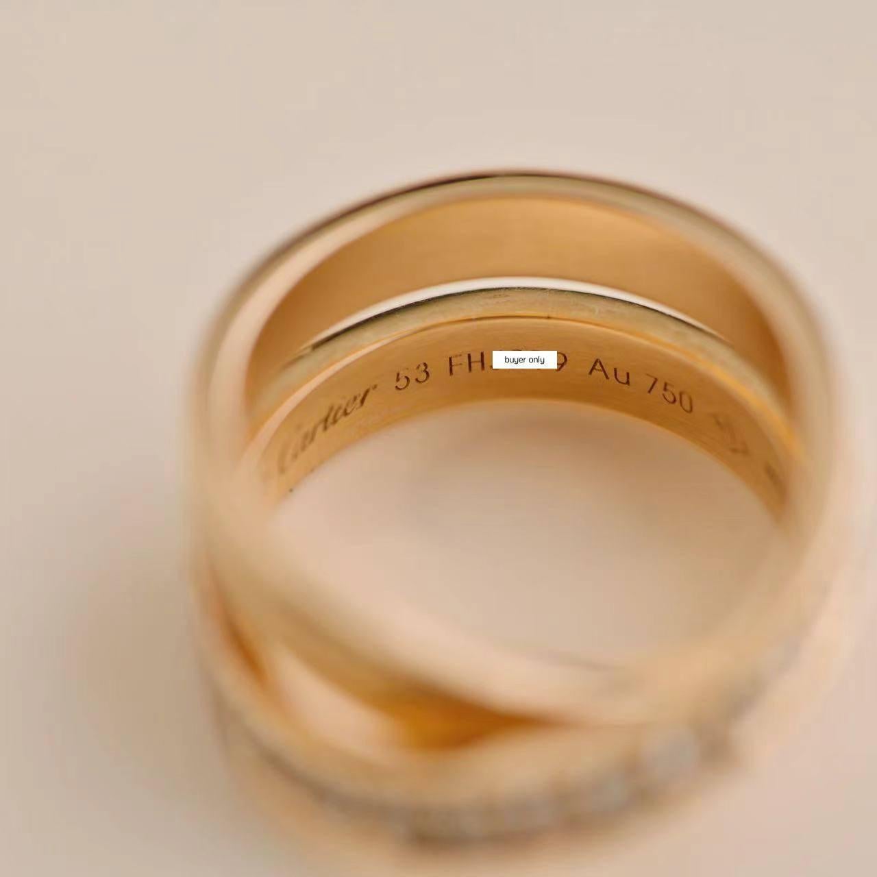 Cartier Nouvelle Vague Diamond Cross Over Rose Gold Ring For Sale 1