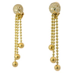 Cartier Nouvelle Vague Draperie Diamond 18-Karat Drop Earrings In Stock