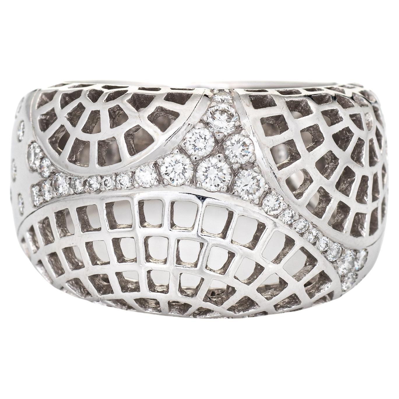 Cartier Nouvelle Vague Paris Bague en or blanc 18 carats avec diamants Taille 6 Vintage c2000 en vente