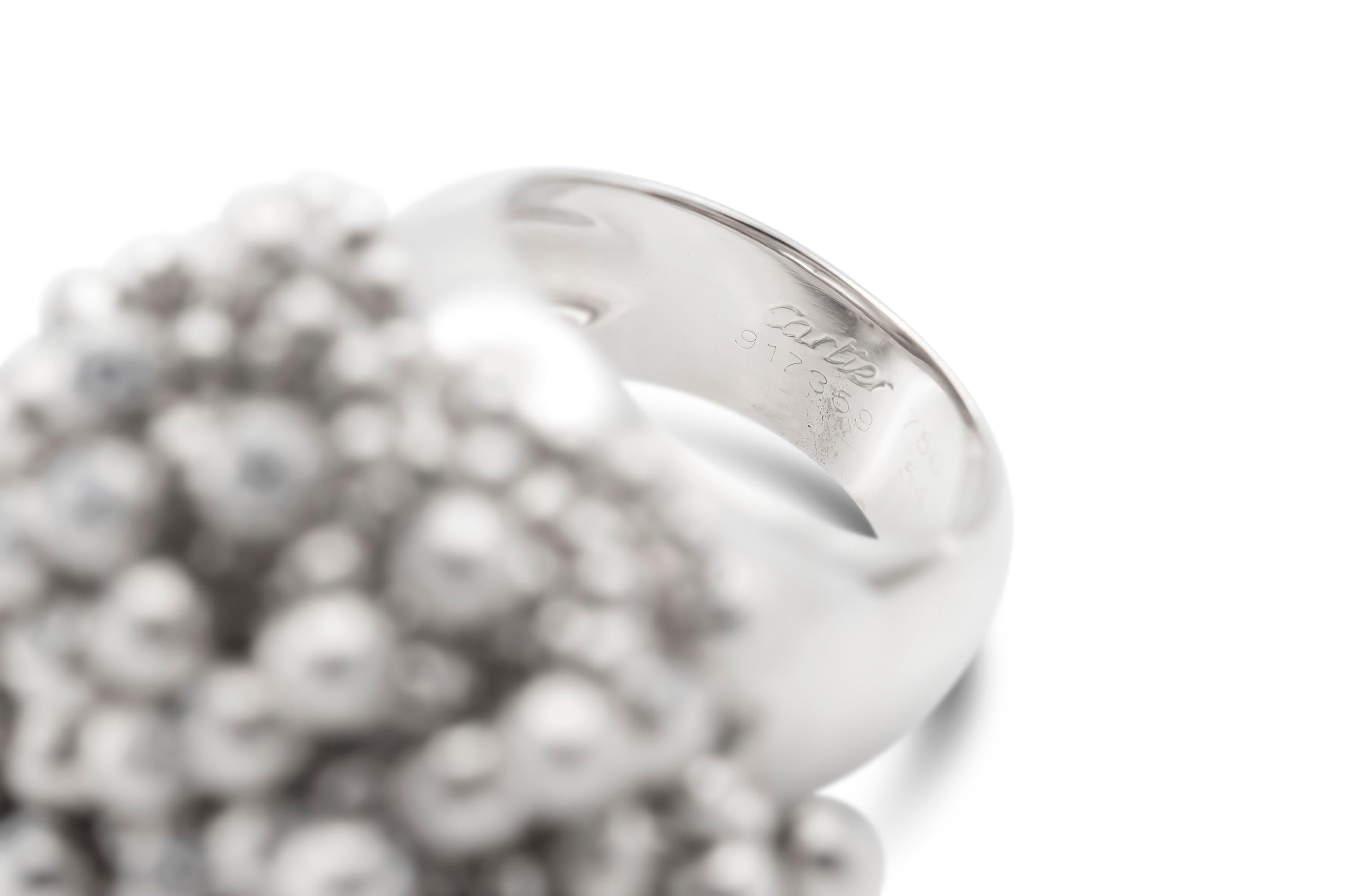 Cartier Nouvelle Vague Perruque-Ring mit Diamanten im Zustand „Gut“ im Angebot in New York, NY