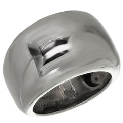 Retro Cartier Nouvelle Vague White Gold Domed Band Ring