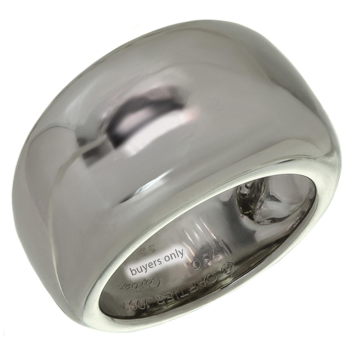 Anillo Cartier Nouvelle Vague Oro Blanco Cúpula