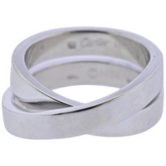 Vintage Cartier Nouvelle Vague White Gold Ring