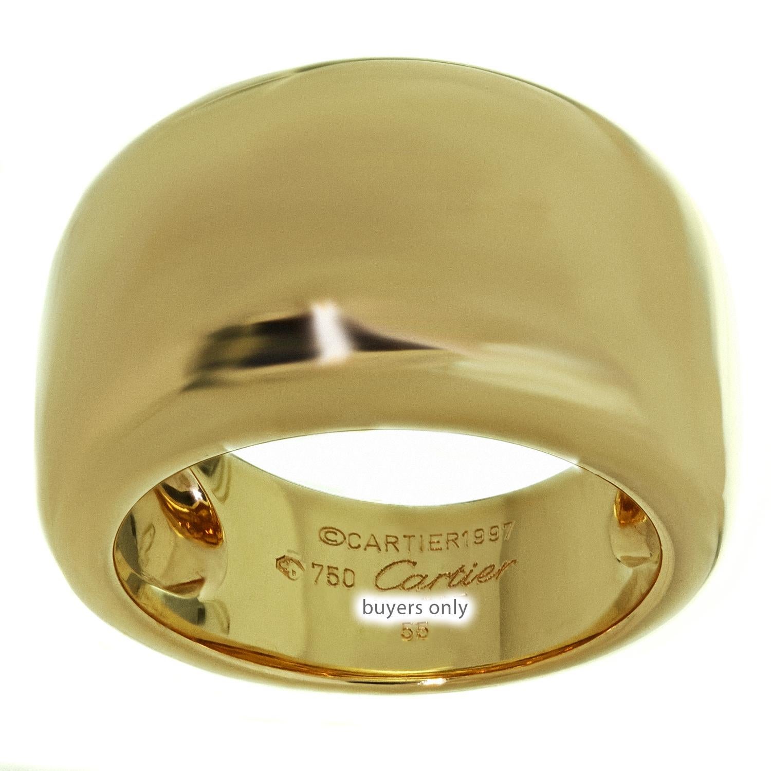 Cartier Nouvelle Vague Gelbgold gewölbter Bandring Gr. EU 55 - US 7,25 Damen im Angebot