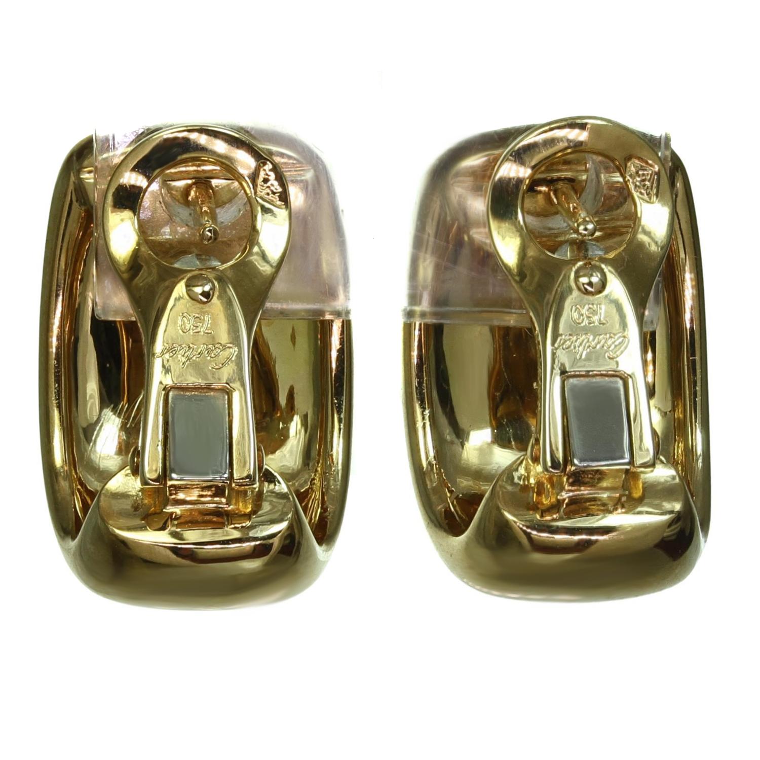Women's Cartier Nouvelle Vague Yellow Gold Earrings For Sale
