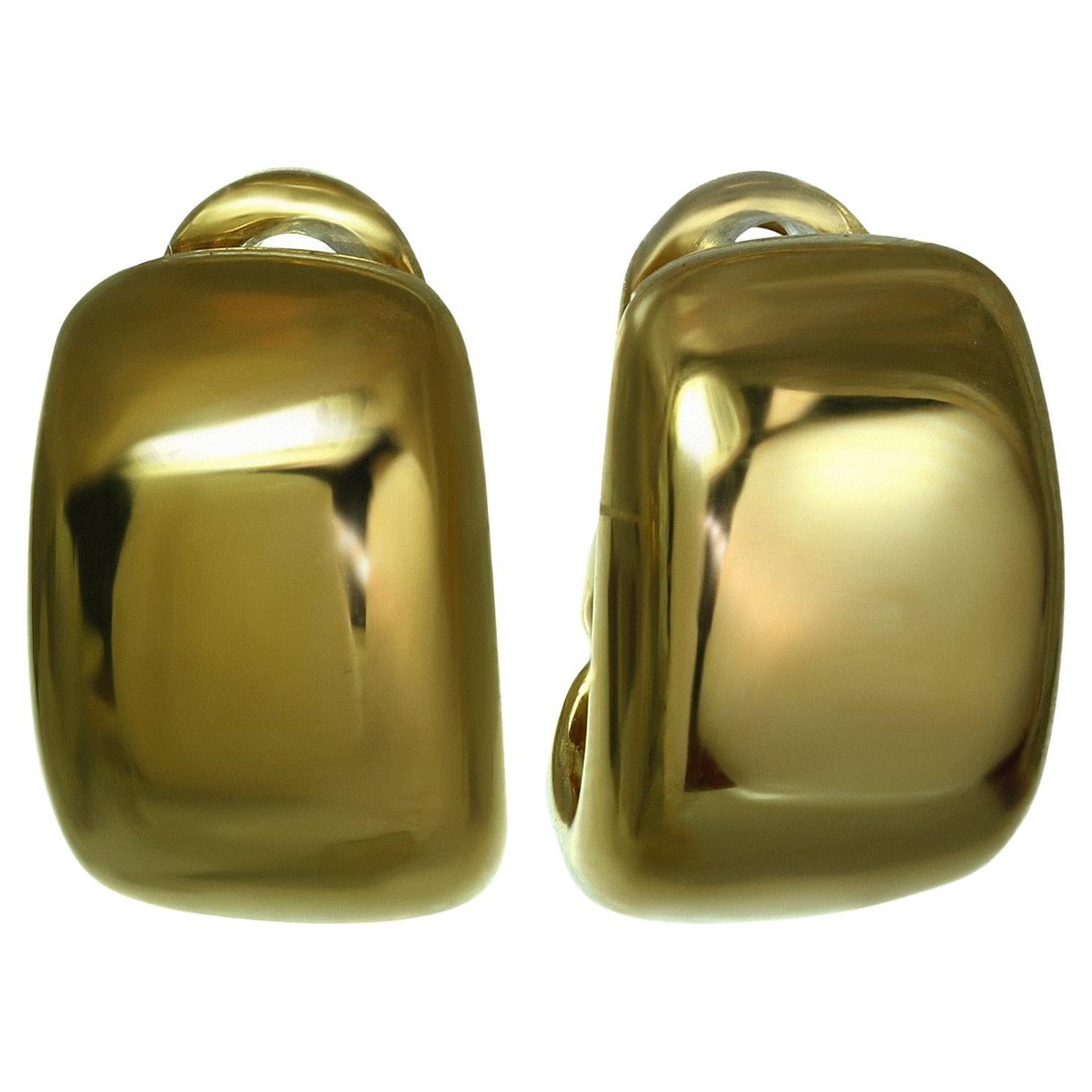 Cartier Nouvelle Vague Yellow Gold Earrings For Sale