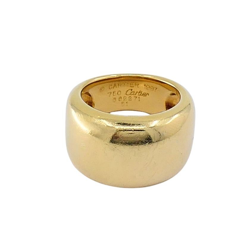 Women's Cartier Nouvelle Vogue 18k Gold Dome Ring For Sale