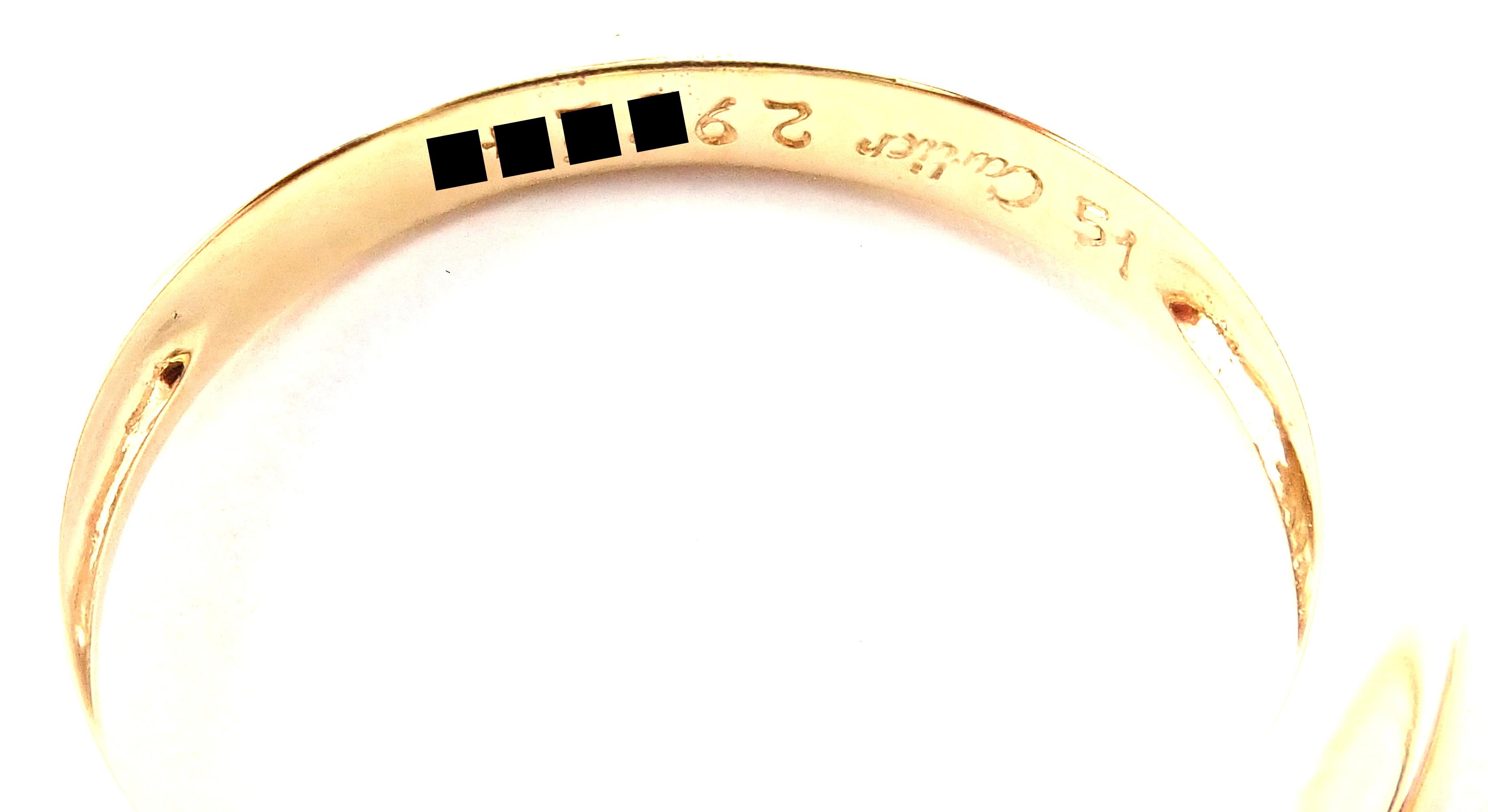 Cartier Nymphea Diamond Yellow Gold Band Ring In Excellent Condition In Holland, PA