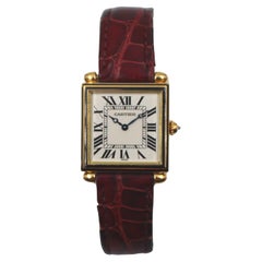Cartier Obus Carree 1990er Jahre Schwarzes Emaille-Etui & Breguet-Hand 24 mm Pre-Owned
