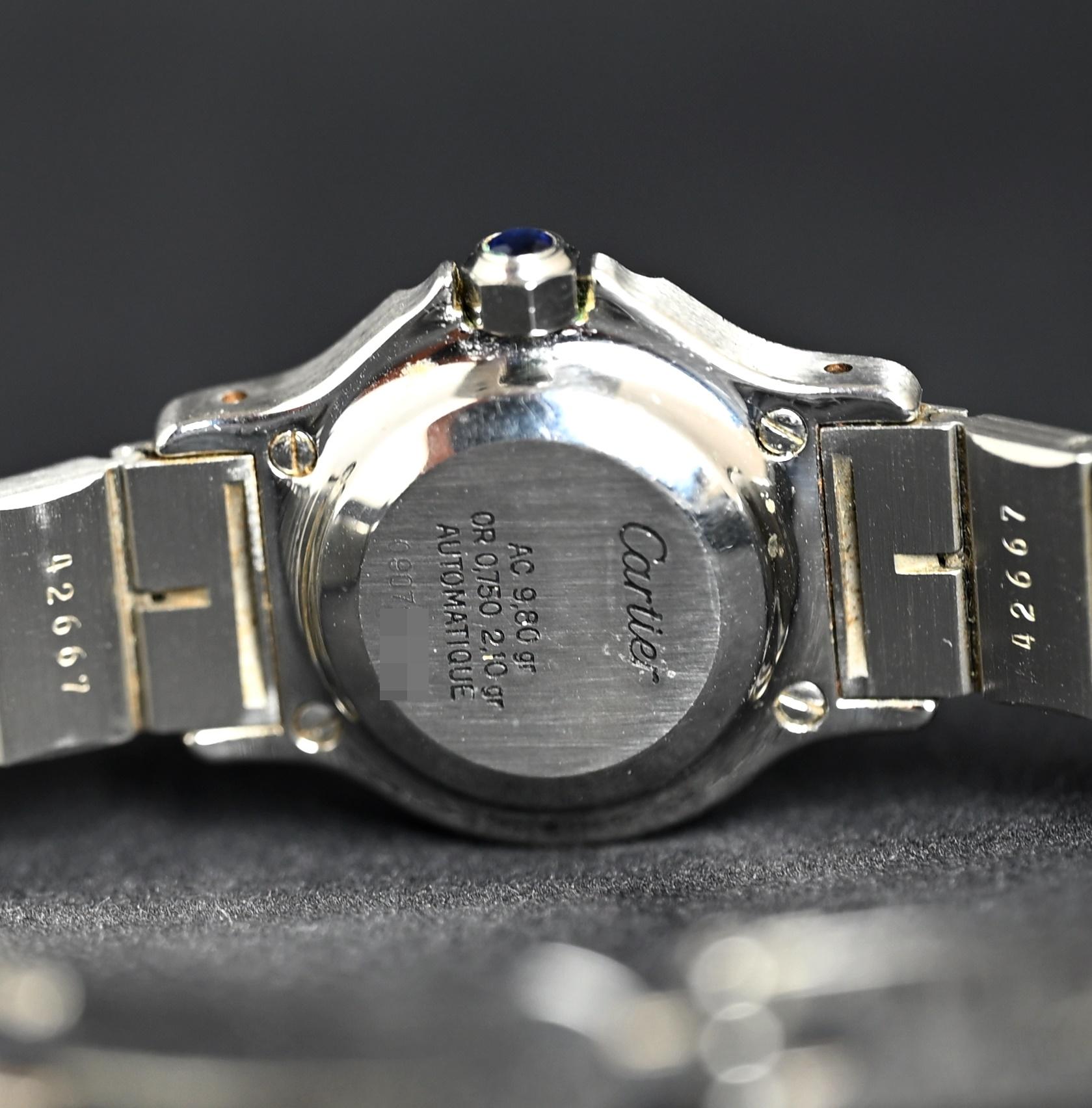 Cartier Octagon 25mm Zweifarbiges 18K YG & Edelstahl Santos Auto. 0907, 1980er Jahre 1