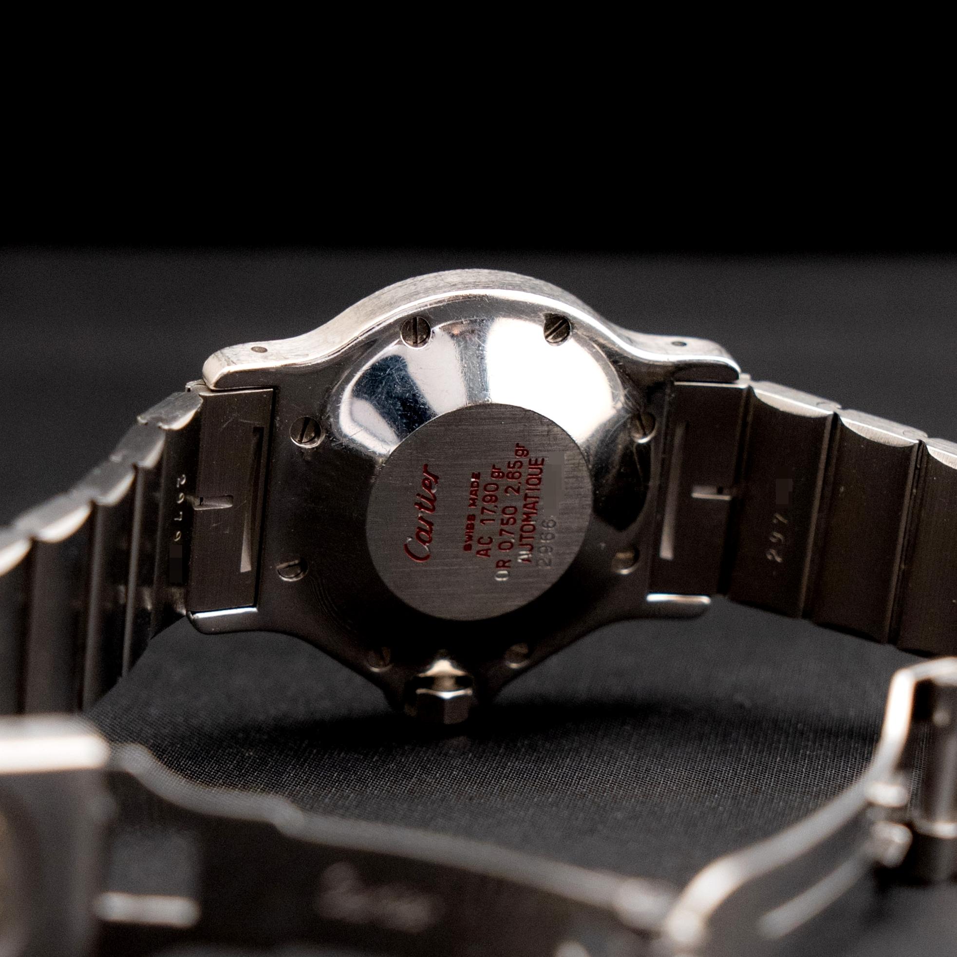 Cartier Octagon 30mm Two-Tone Yellow Gold & Stainless Steel Santos Auto., 1980s 2
