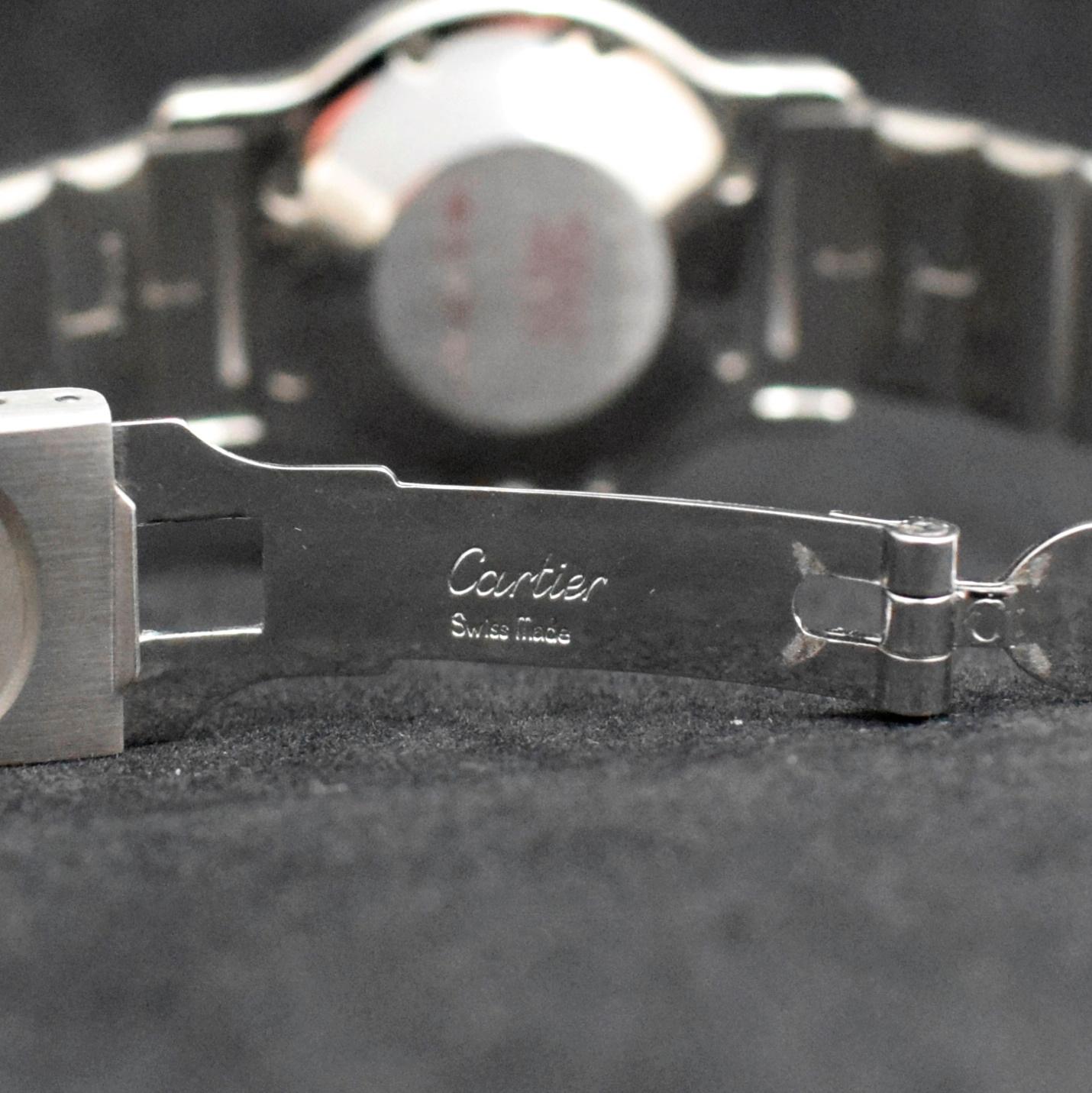 Cartier Octagon Two-Tone 18K YG & Stainless Steel  Auto. w/service paper, 1980s 3