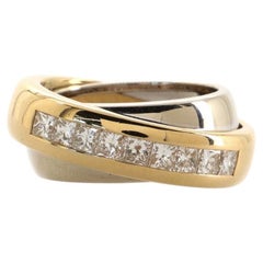 Cartier Odyssey Ring 18K Yellow Gold and 18K White Gold with Diamonds